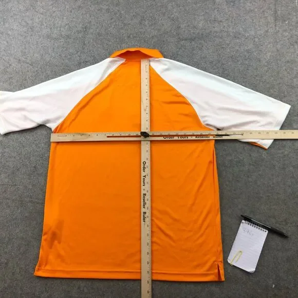 Tennessee Volunteers Polo Shirt Men Small Orange Spell Out Embroidered Logo - Picture 9 of 12